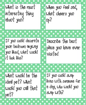 101 Conversation Starters for Kids by The Speech Cupboard | TPT