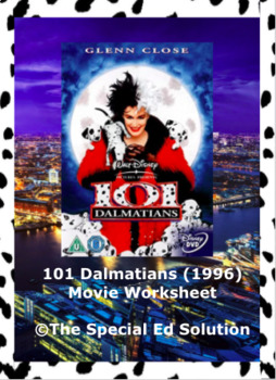 Preview of 101 Dalmations (1996) Movie Worksheet
