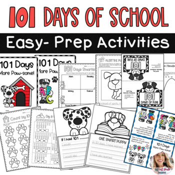Preview of 101 Days of School Activities Dalmatian Themed Easy Prep