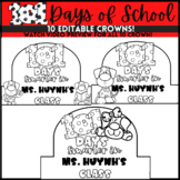 101st Days of School Crown Hat - Editable