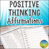 Positive Thinking Affirmations - 150 Self-Talk Phrases SEL Skills Activity