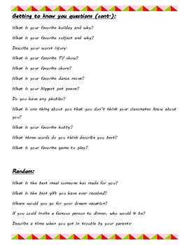 101 fun ice breaker questions for elementary students by
