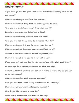 101 Fun ice breaker questions for elementary students by Lessons Right Meow