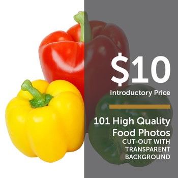 Preview of 101 High Quality Food Images for distance learning and classroom use