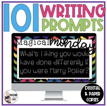 Preview of 101 Morning Writing Prompts or Community Circle Question Prompts