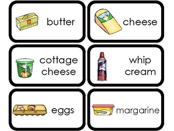 101 Grocery Store Food Laminated Flashcards Preschool-2nd Grade Nutrition. 