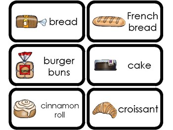 Preview of 101 Printable Grocery Store Food Health and Nutrition Flashcards.