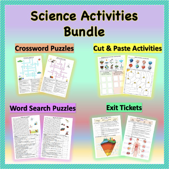 Preview of End of the Year - Science Activities Bundle | Puzzles & Worksheets (Printables)