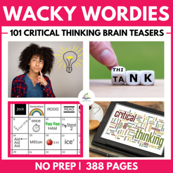 Preview of 101 Wacky Wordies Puzzles | Brain Teasers | Word Problems | Critical Thinking