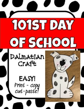Preview of 101st Day of School - Dalmatian Craft