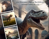 102 Dinosaur Digital CG Backdrops, T-Rex Backgrounds, Dino