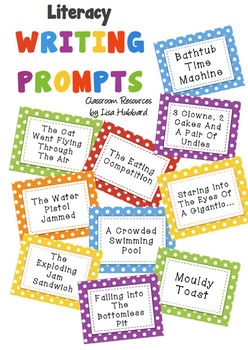 102 Literacy Writing Prompt Idea Cards - Inspire the uninspired writers!!