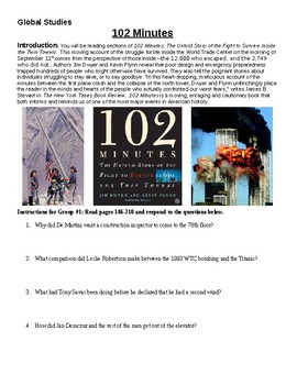 Preview of 102 Minutes Reading & Movie Questions: September 11th