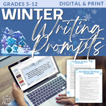 Preview of 103 Essay & Writing Prompts for Winter | Middle & High School Writing Topics