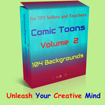 Preview of 104 BACKGROUNDS BY COMIC TOONS VOLUME 2 for TPT Sellers / Creators / Teachers