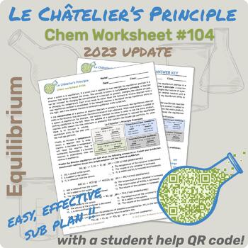 Preview of 104-Le Chatelier's Principle Worksheet