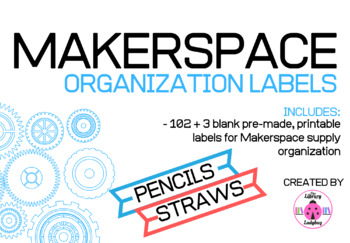 Preview of 105 Makerspace Supply Organization Labels