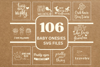 Preview of 106 Baby and Kids Bodysuit SVG Bundle