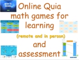 107 math Quia (online) games for learning (remote and in p