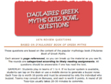 1070 Quiz Bowl Review Questions for D'Aulaire's Book of Gr