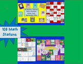 108 Kindergarten Common Core Math Stations Monthly Themed B2S