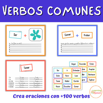 Preview of 108 Verbos en Infinitivo | Tabla Practicar oraciones, Infinite verbs Spanish