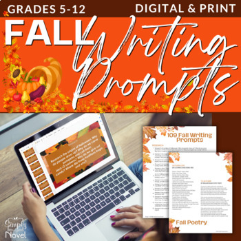 Preview of 109 Essay & Writing Prompts for Fall | Middle & High School Writing Topics