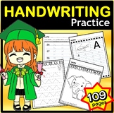 Preview of 109 Handwriting Practice Worksheets of A-Z ,1-100, tracing  line, coloring for K