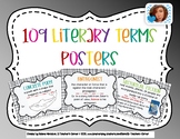 109 Literary Terms Posters Black & White Boarder