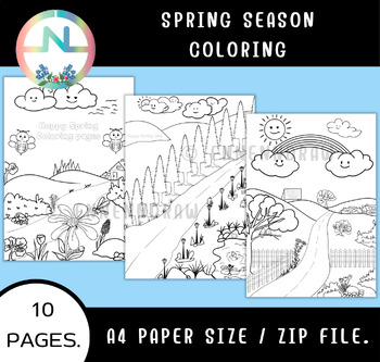 Preview of 10Coloring10transprent in Spring season
