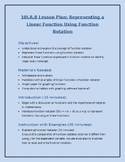 10I.R.8 Representing Linear Function Using Function Notation Lesson Plan