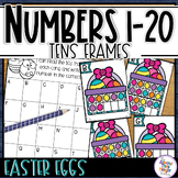 10s Frame Count the Room - Numbers 1 to 20 - EASTER EGGS