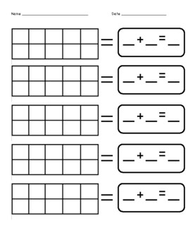 10s Frame with Addition Sentence by Kennith Harris | TPT