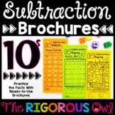 10s Subtraction Brochures - 10 Subtraction Facts Practice 