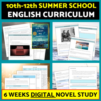 Preview of 10th, 11th, 12th Grade Summer School English Curriculum: 6 Weeks, Novel Study