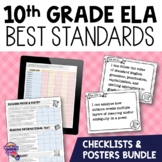 10th Grade ELA BEST Standards I Can Posters & Checklists B