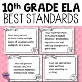 10th Grade ELA BEST Standards "I Can" Posters Florida Lang