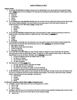 10th grade english midterm by crystal vandiver tpt