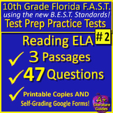 10th Grade Florida FAST PM3 Reading ELA Practice Tests #2 