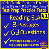 10th Grade Florida FAST PM3 Reading ELA Practice Tests Flo