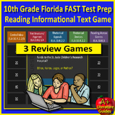 10th Grade Florida FAST Reading Games Bundle Florida BEST 