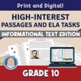 10th Grade Reading Passages & Comprehension Tasks | Inform