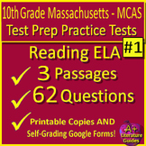 10th Grade Massachusetts MCAS Reading Practice Tests Print