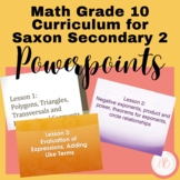 10th Grade Saxon Secondary 2 Math Powerpoints