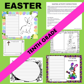 Preview of 10th Tenth Grade Sophomore Easter Writing Activities