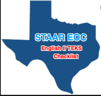 Preview of 10th New Tested STAAR EOC TEKS ELA 10 (Tenth English II) Checklist