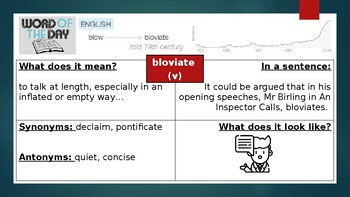 Preview of 10x 'Word of the Day' (explicit vocabulary teaching) bundle 1