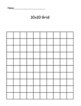 Preview of Grid 100 Squares