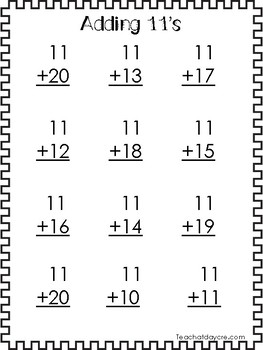 11 20 math addition printable worksheets kindergarten 2nd grade math