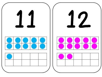 11-20 Number Cards with Ten Frames! by 1st Grade Salt Life | TpT